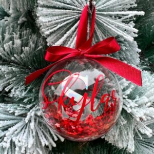 Chunky Glitter Bauble - Red