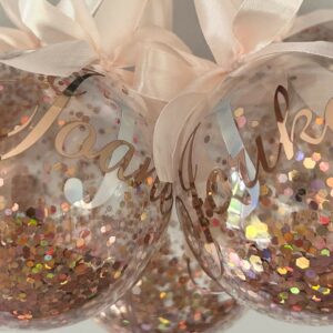 Chunky Glitter Bauble - Rose Gold