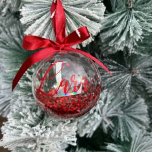Chunky Glitter Bauble - Red